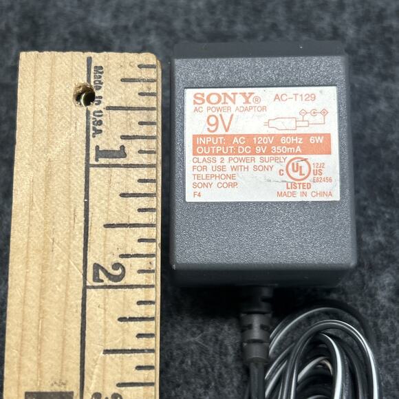 Sony AC Adapter Model AC-T129 Class 2 Power Supply 9V 350mA for Telephone - Picture 1 of 5